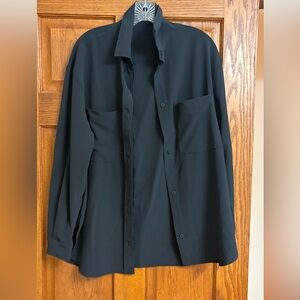 ALO Yoga Black Button-Up Top